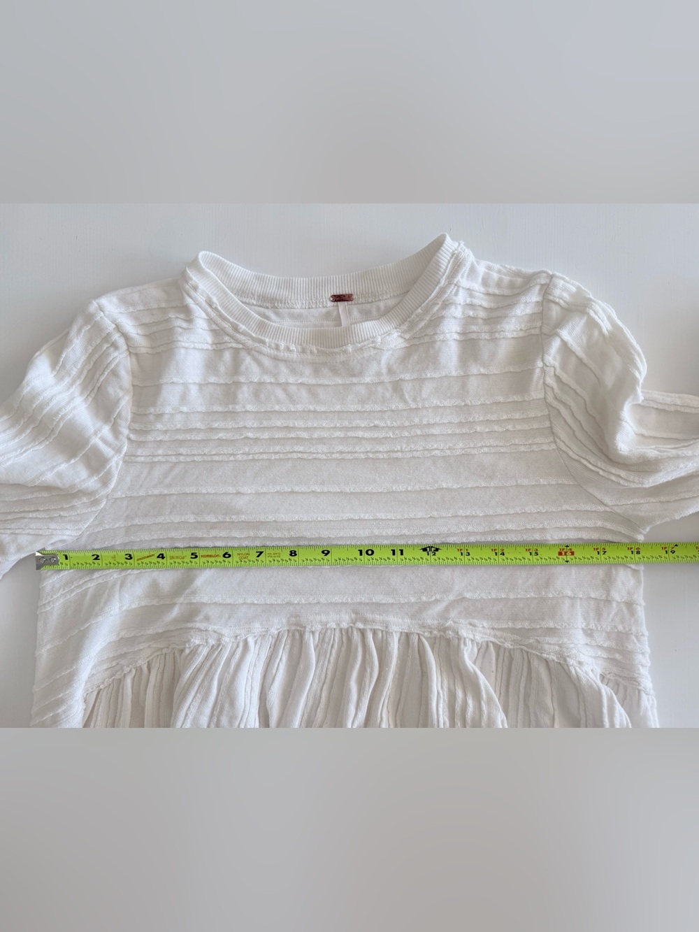 Free People Take A Spin textured babydoll tunic mini dress Ruffled flowy - Picture 11 of 13
